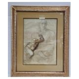 Framed Madonna & Child print Michael Angelo