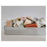 Collection of vintage match boxes & books