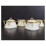 Handpainted Rogers Martini Co. Sugar & creamer