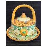 Vintage ceramic ginger basket