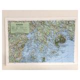 Acadia National Park textured area map