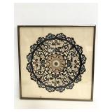 Original metal framed mandala art