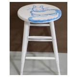 Painted wood stool