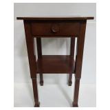 Wood end table side table with drawer