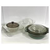 Pyrex & Anchor Hocking 10-pc glass dish lot