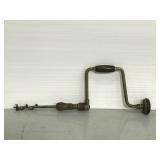 Vintage large 24in hand drill auger tool