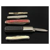 Vintage Barlow & other pocket knives collection