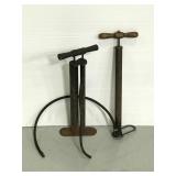 Pair of antique bike air pumps
