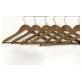 Lot of 23 vintage wooden fur coat hangers