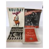 Vintage music and Holidays magazines