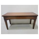 Wooden piano bench w/ operable seat