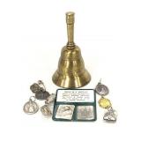 Vintage religious bell and small pendants