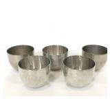 Stieff Pewter etched Jefferson Cups- five