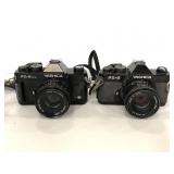 Two vintage Yashica cameras