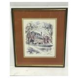 Watercolor print of family