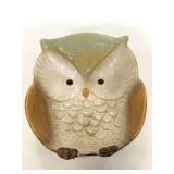 Ceramic owl decorative serving bowl