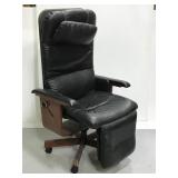 Faux leather computer chair recliner