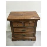 Wooden 3 drawer night stand