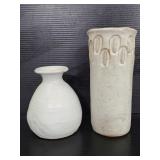 Two Puerto Rico signed pottery vases