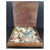 Mission Pak California wood box of stamps