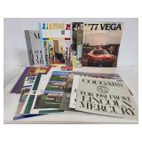 Vintage car brochures