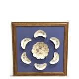 Wood framed display board of fine China
