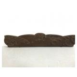 Carved wood bed frame/ mantle topper decor piece