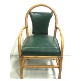 Vintage bamboo chair w/vinyl seat