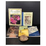 Assorted Faith/Inspiration books & religious shell