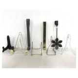 Mini easels and hooks for artwork