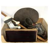 Assorted vintage kitchen and household items