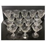 Bryce hand blown leaf etched stemware
