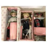 Trio of design debut porcelain dolls