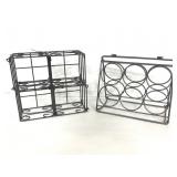 Metal wine rack & decorative wire hanger