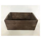 Painted brown wooden crate