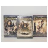 The Lord of the Rings DVD trio