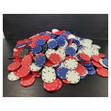 Large collection of poker chips
