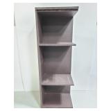 Painted wood corner tier shelf