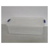 Clear Sterilite 32 qt storage tote