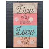 Live & Love decorative sign