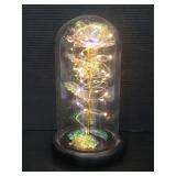 LED artificial rose in dome case