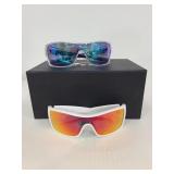 Two pairs of Oakley Sunglasses with box