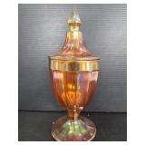 Vintage Marigold carnival apothecary jar