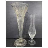 Two vintage glass vases