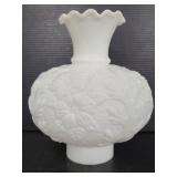 Fenton leaf poppy milk glass shade