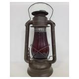 Vintage Dietz #2 Blizzard lantern w/ red globe