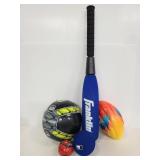 Franklin padded bat and ball w/ sports balls