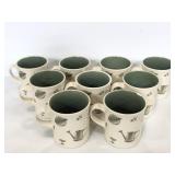 Nine Pfaltzgraff matching mugs