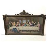Vintage ornate framed last supper painting