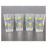 Four Corona extra pint glasses
